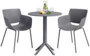 Tuinmeubelset Siora met 2 stoelen donkergrijs dunkelgrau