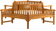 Baumbank Sonja mit Armlehnen 250 cm teak