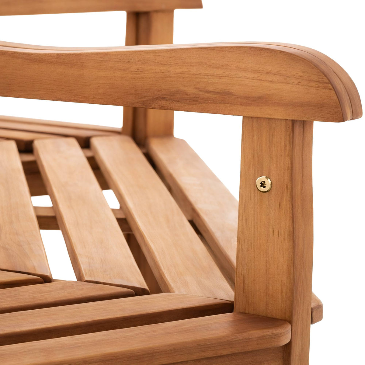 Baumbank Sonja mit Armlehnen 250 cm teak