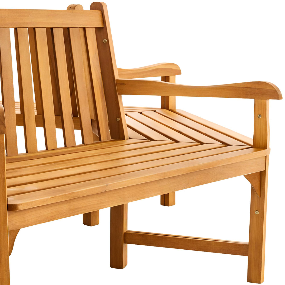 Baumbank Kenna mit Armlehne halbrund 200 cm teak