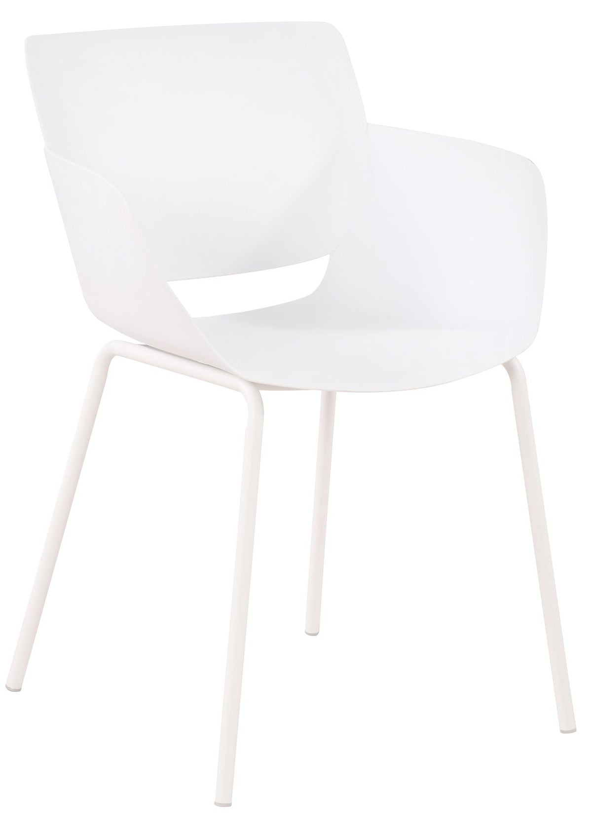 Tuinmeubelset Norva met 4 stoelen wit weiß