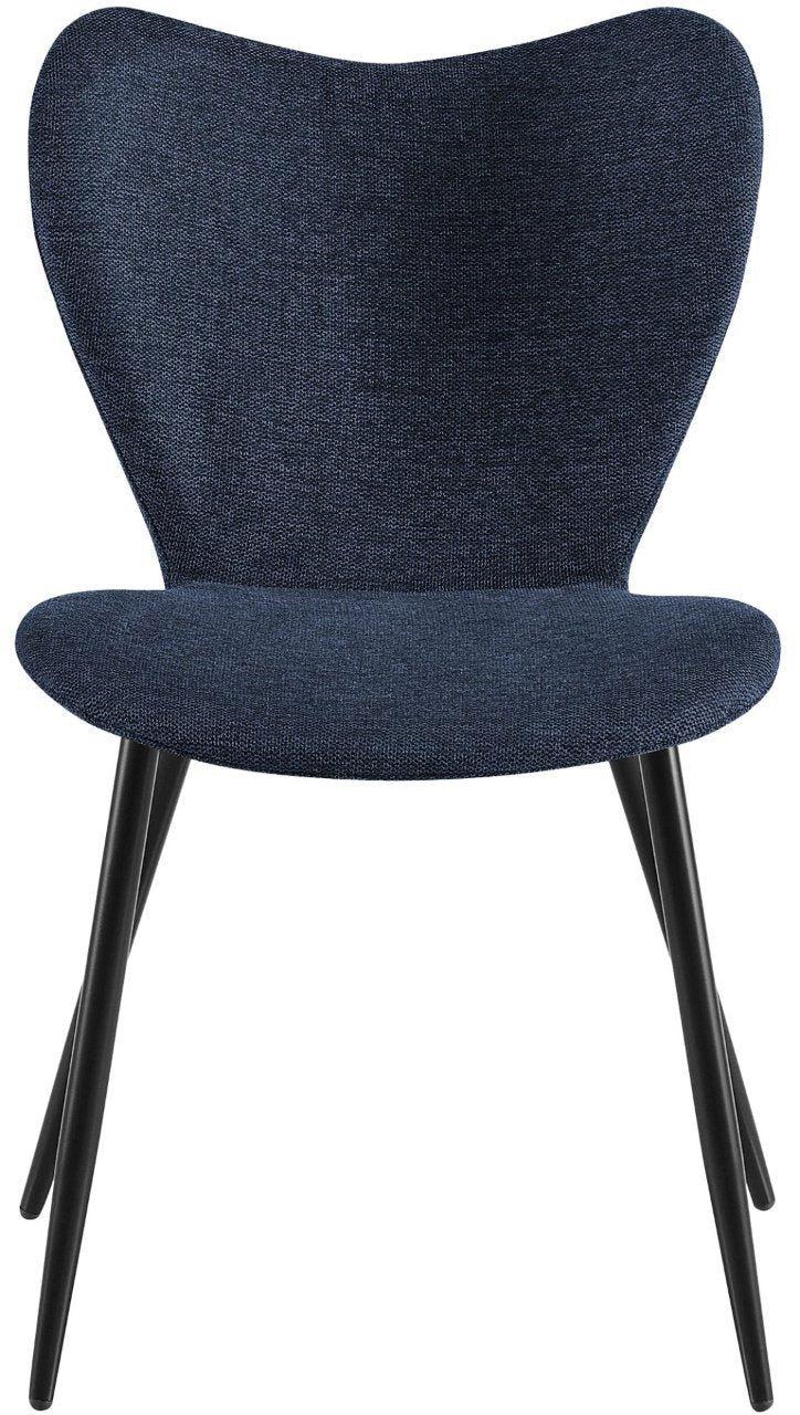 2er Set Esszimmerstuhl Maika Stoff blau