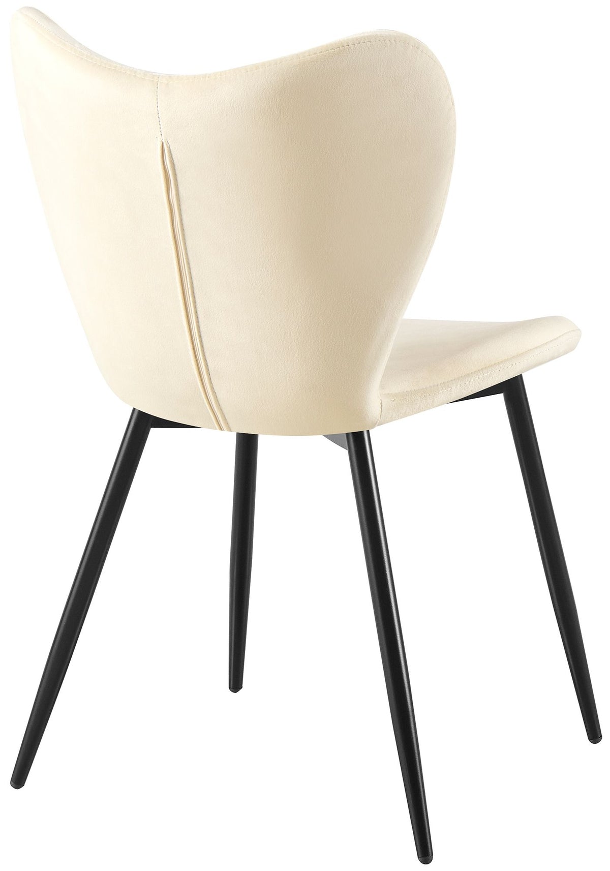 2er Set Esszimmerstuhl Maika Samt creme