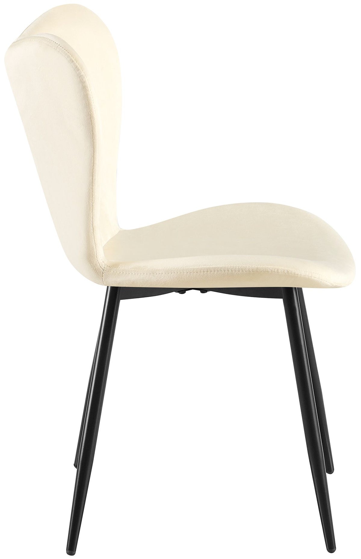 2er Set Esszimmerstuhl Maika Samt creme