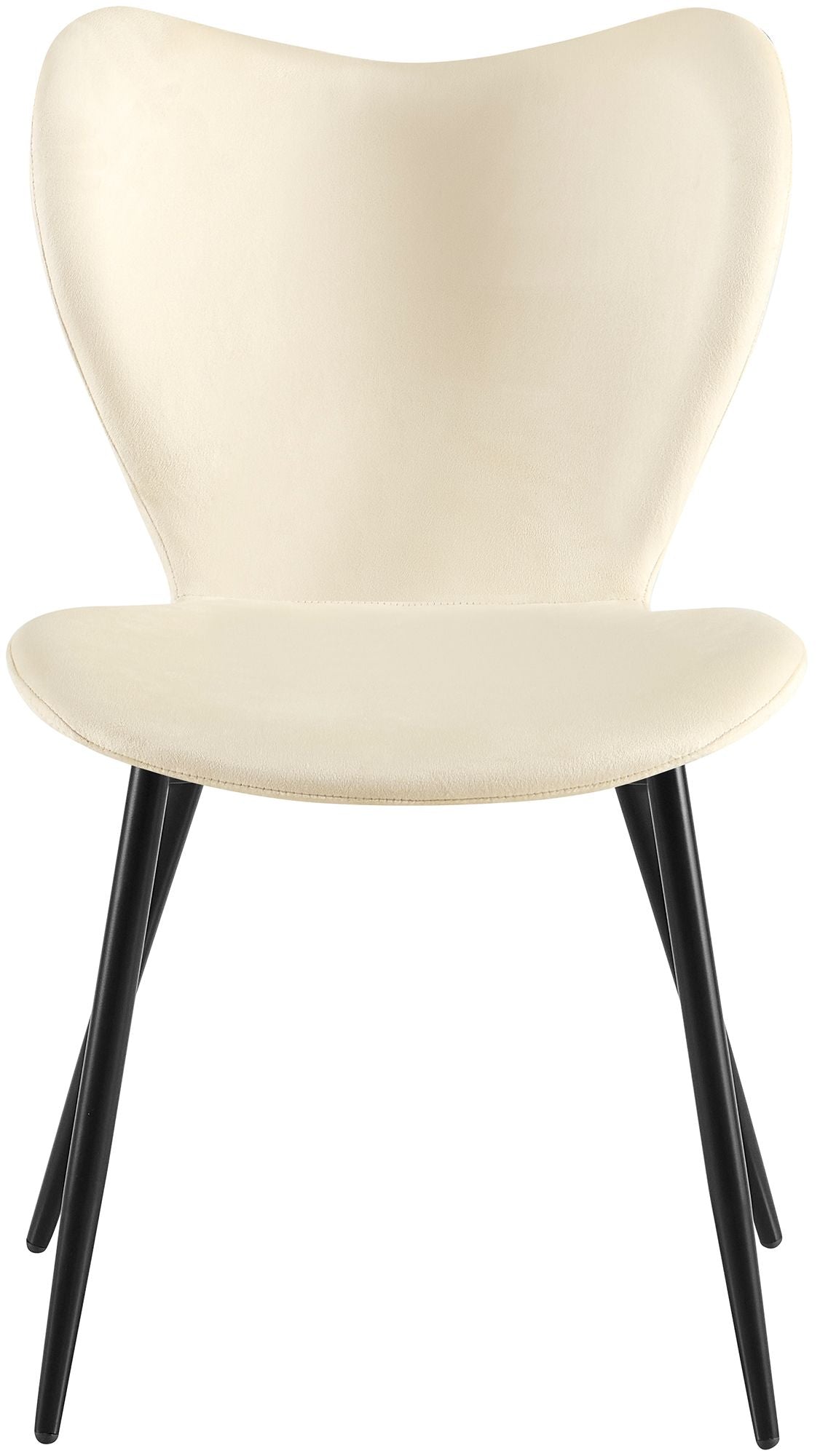 2er Set Esszimmerstuhl Maika Samt creme