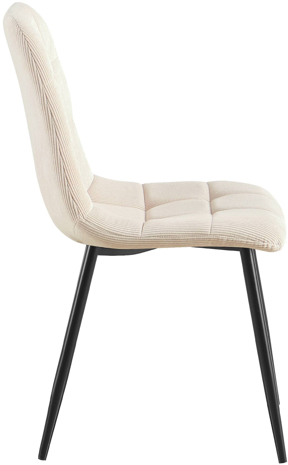 Set van 2 eetkamerstoelen Antibes ribstof creme creme