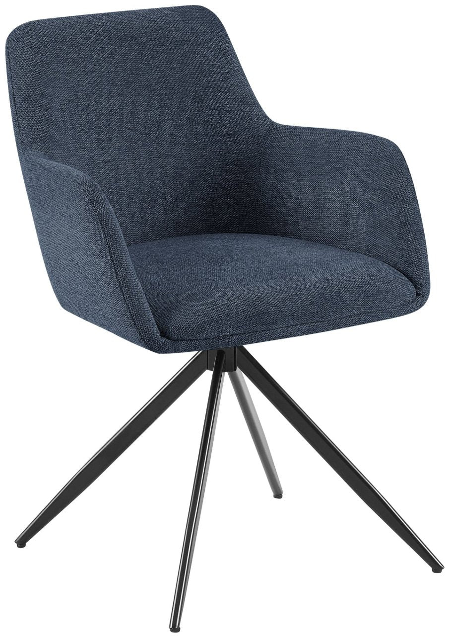 Eetkamerstoel Olema stof blauw blau