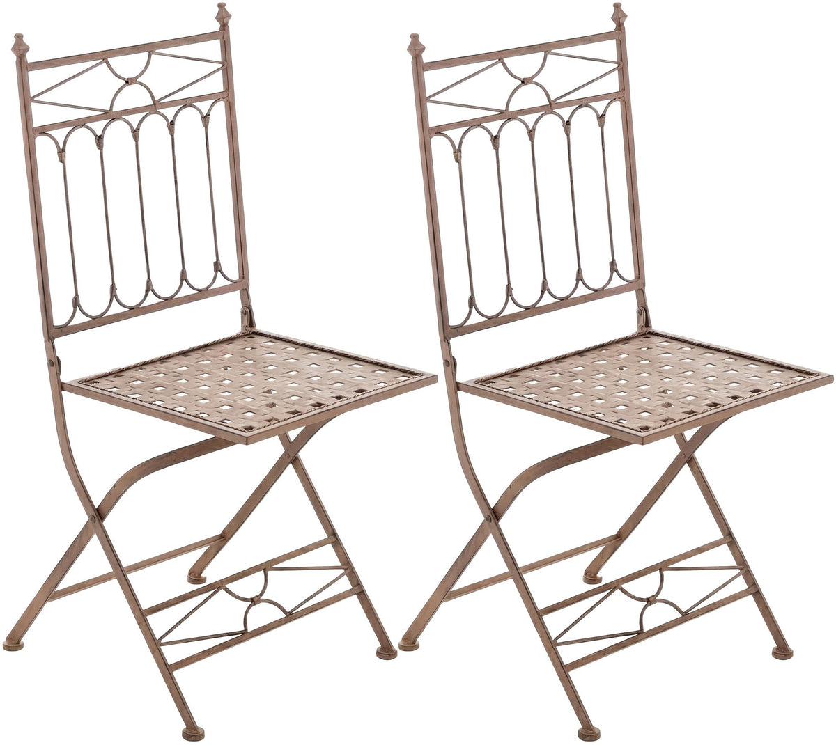 2er Set Klappstuhl Asina antik braun