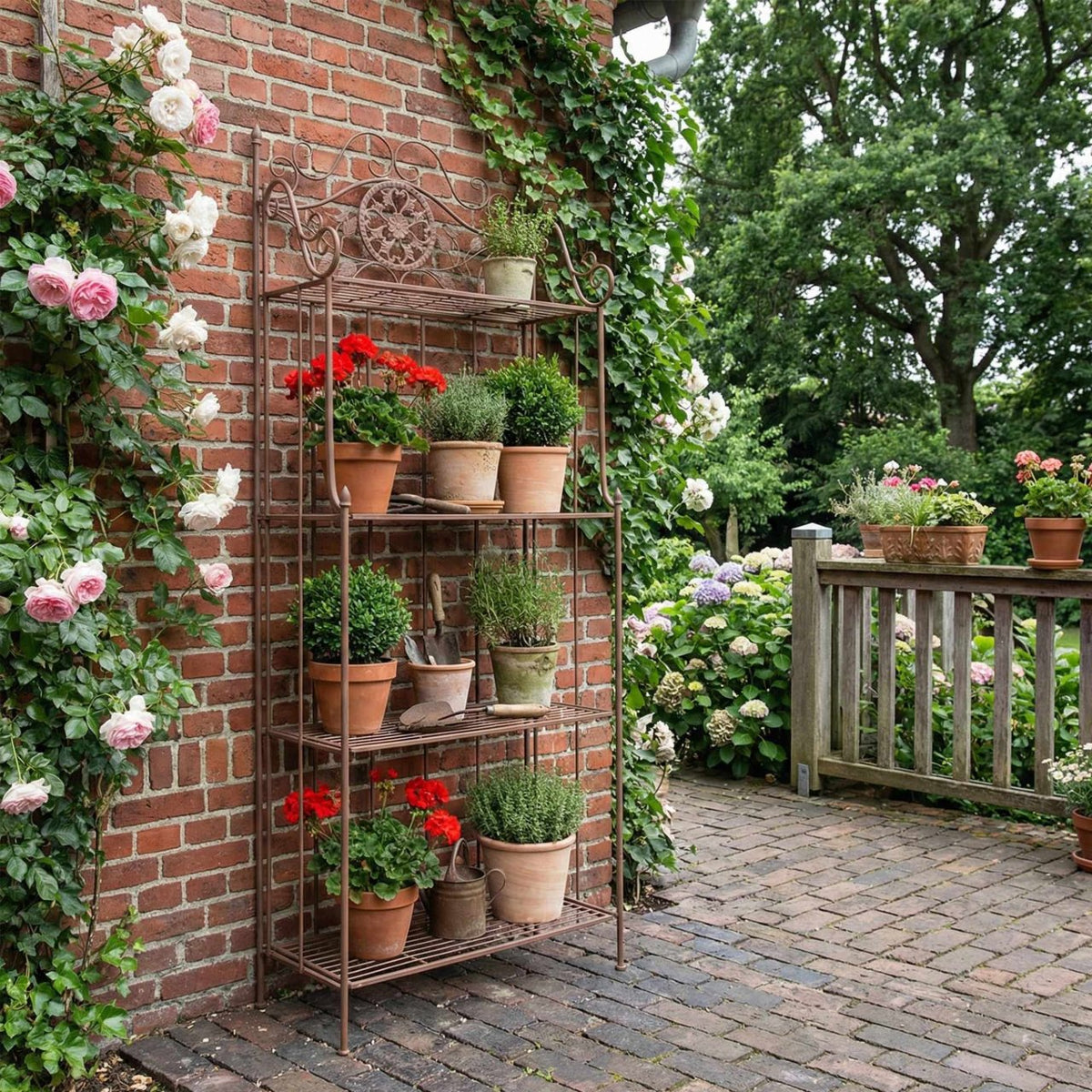 Plantenrek Flora antiek bruin antik braun