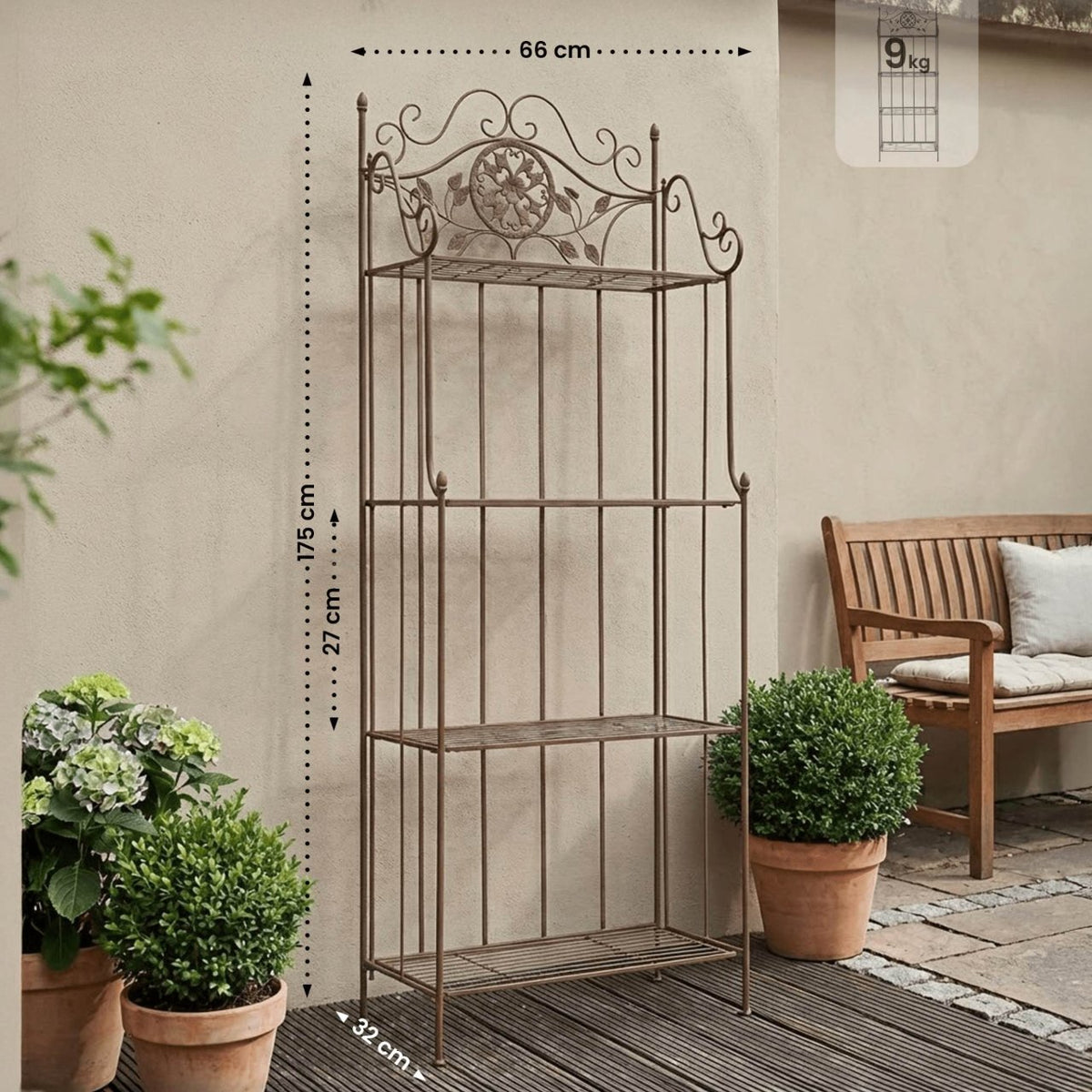 Plantenrek Flora antiek bruin antik braun