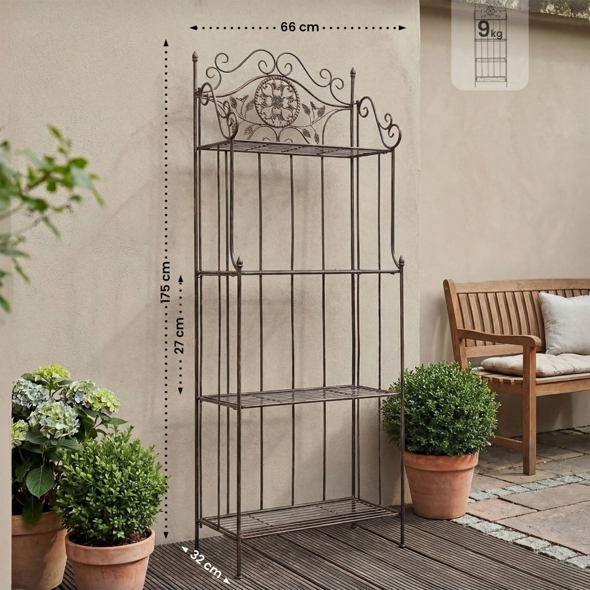 Plantenrek Flora bronzen bronze