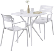 Tuinmeubelset Avena met 2 stoelen wit weiß