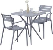Tuinmeubelset Avena met 2 stoelen grijs grau