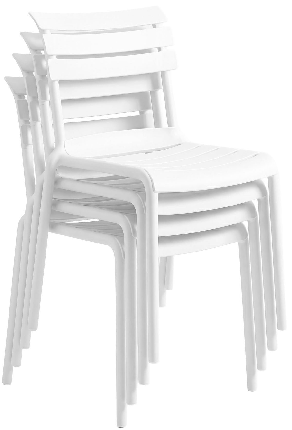Tuinmeubelset Vela met 4 Stoelen wit weiß