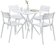Tuinmeubelset Vela met 4 Stoelen wit weiß