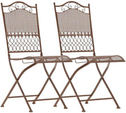 Set van 2 tuinstoelen Kiran antiek bruin antik braun