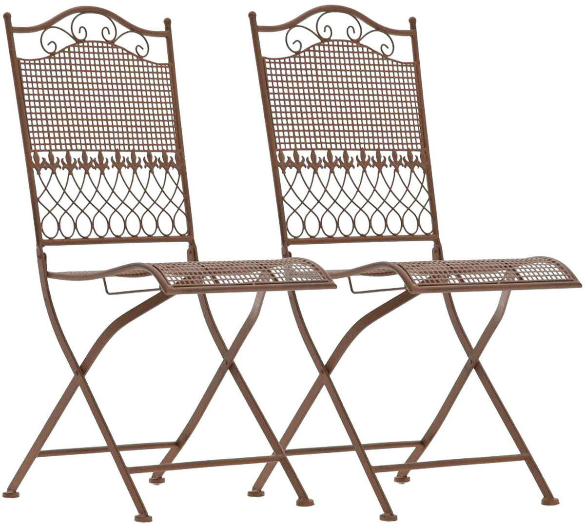 Set van 2 tuinstoelen Kiran antiek bruin antik braun