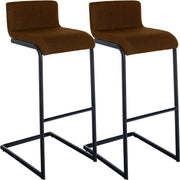 2er Set Barhocker Newport B Stoff braun