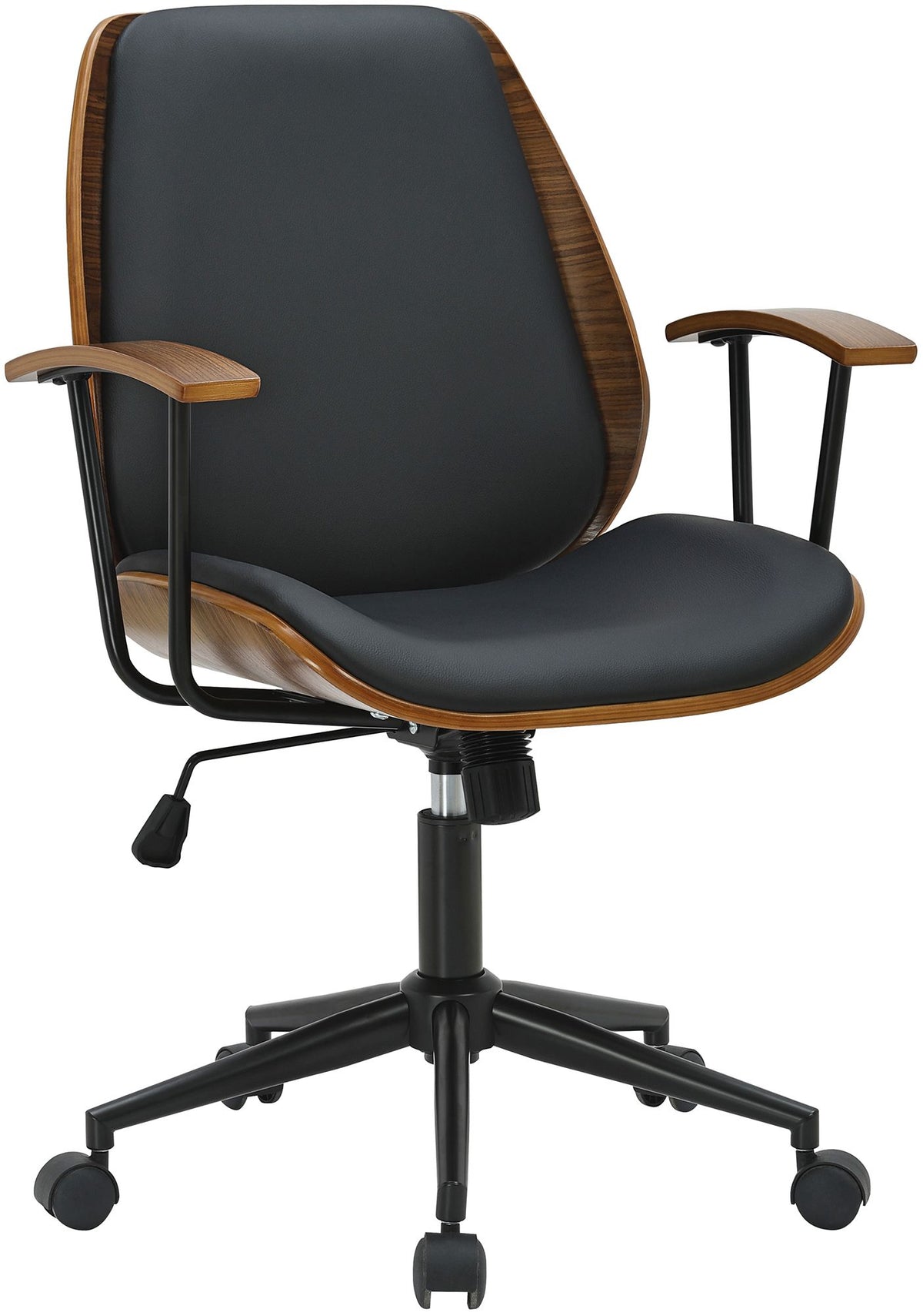 Bürostuhl Arlondi Kunstleder walnuss/schwarz