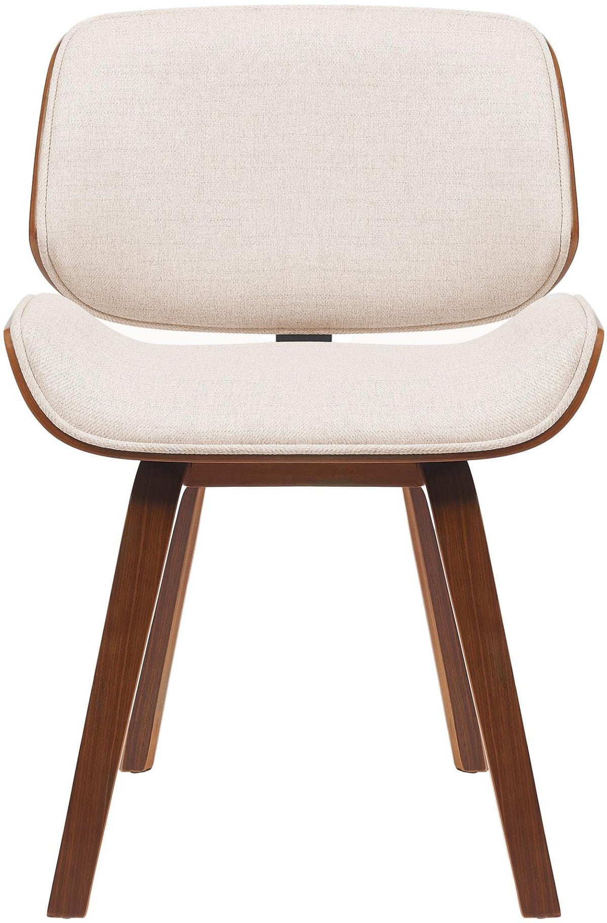 Set van 2 Eetkamerstoelen Beverley walnoot/creme walnuss/creme