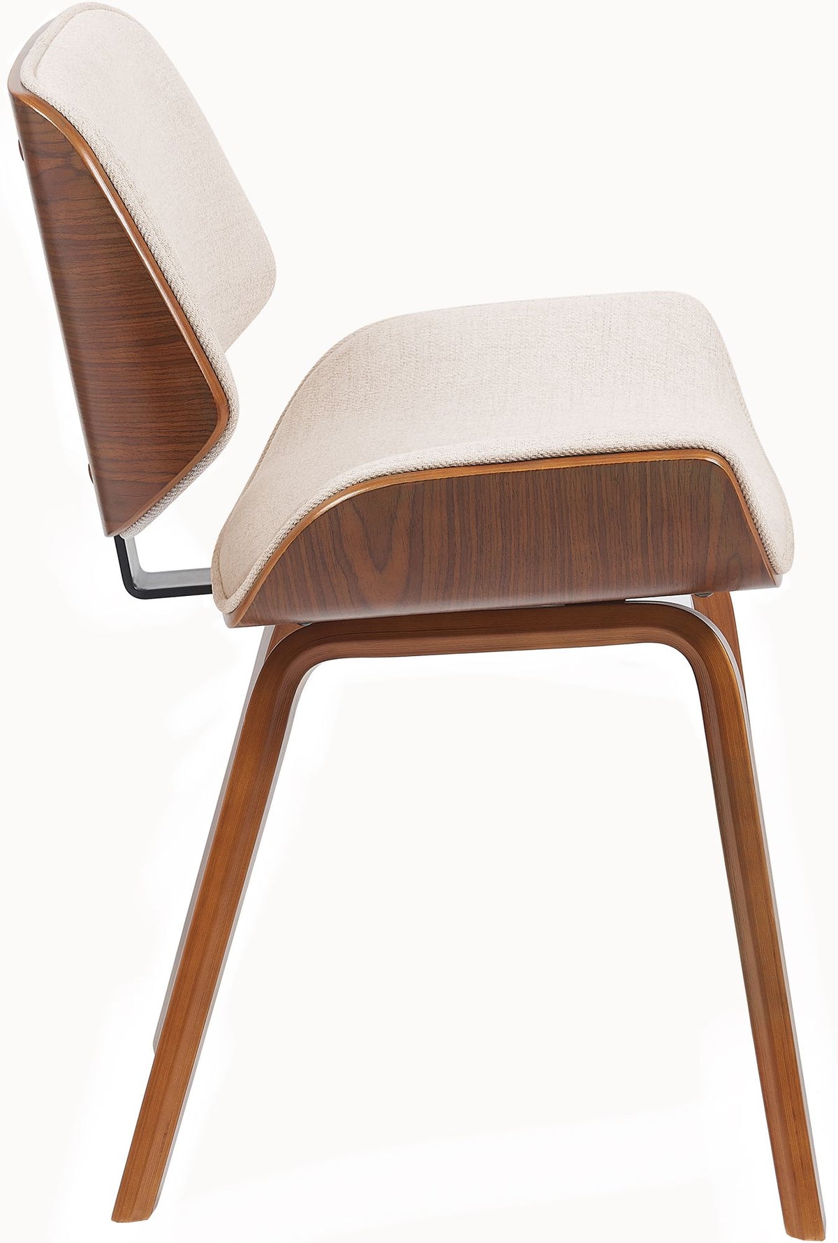 Set van 2 Eetkamerstoelen Beverley walnoot/creme walnuss/creme