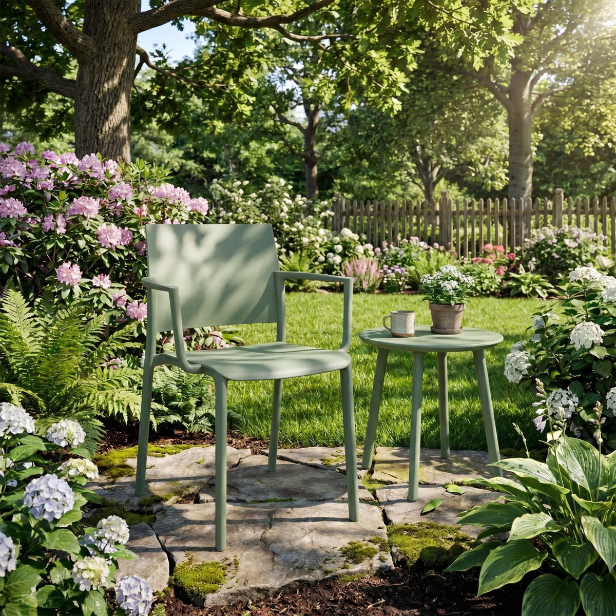 Tuinstoel Valtor olijf oliv