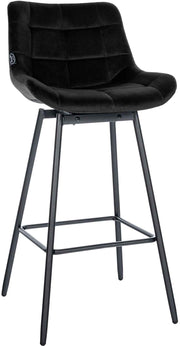 Barhocker Weston Schwenkbar Samt schwarz