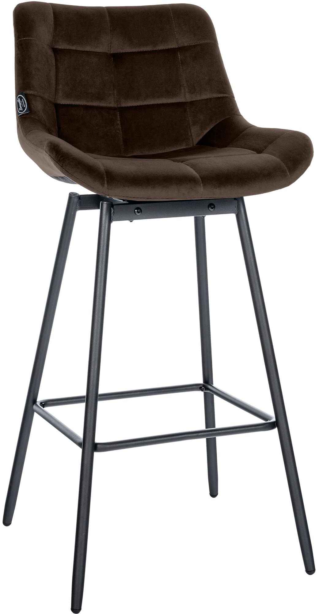 Barhocker Weston Schwenkbar Samt braun