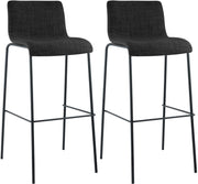 Set van 2 barkrukken Hover Stof donkergrijs,zwart dunkelgrau