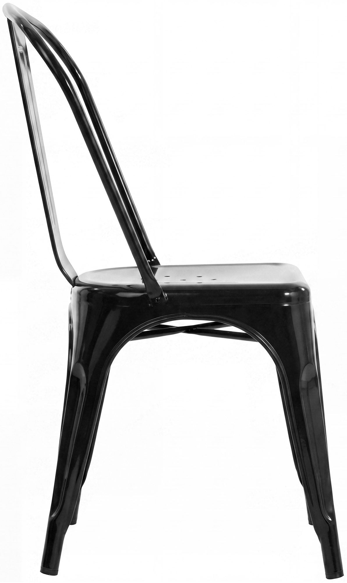Set van 4 stapelstoelen Benedikt zwart schwarz