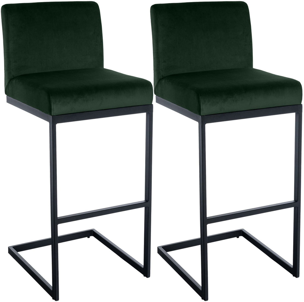 2er Set Barhocker Hopewell Samt B grün
