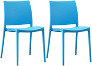 Set van 2 Tuinstoelen Meton blauw blau