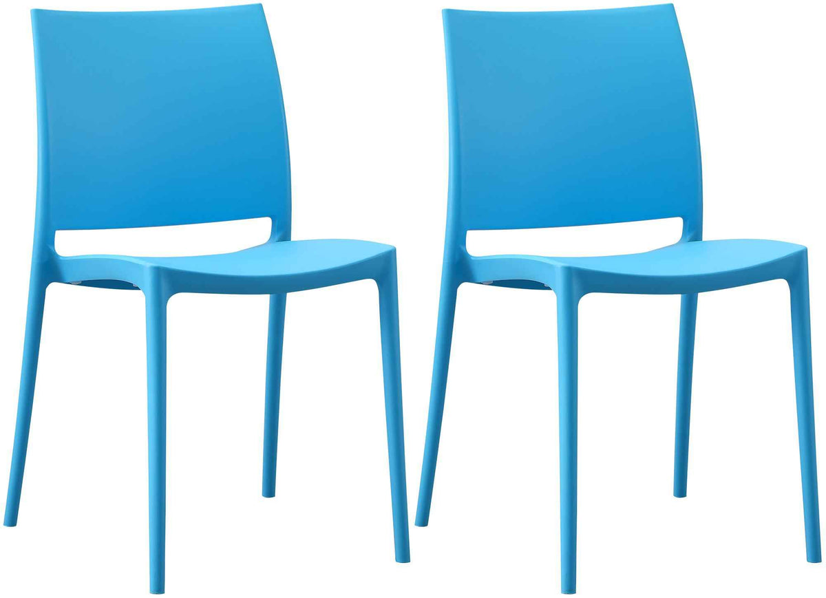 Set van 2 Tuinstoelen Meton blauw blau