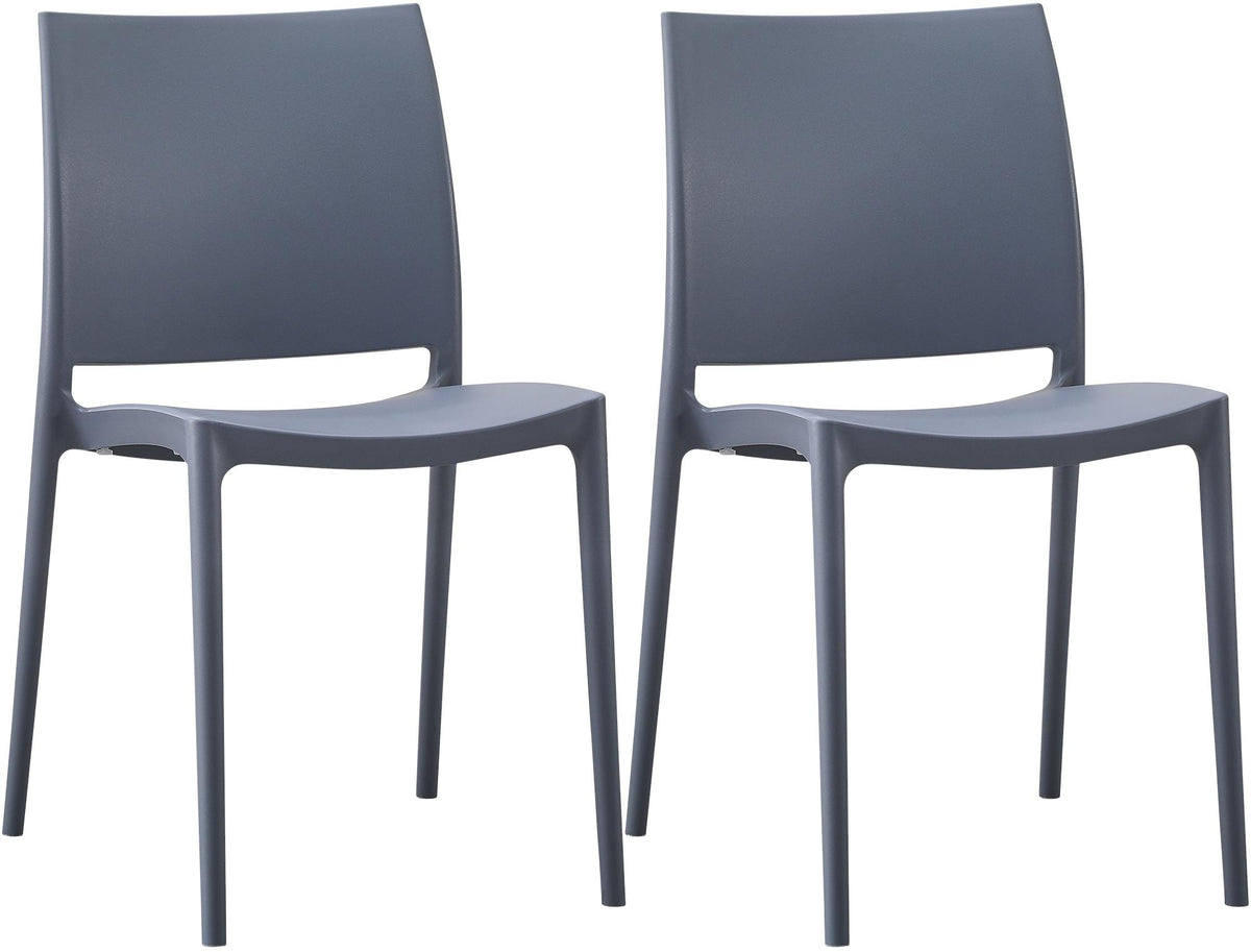 Set van 2 Tuinstoelen Meton grijs grau