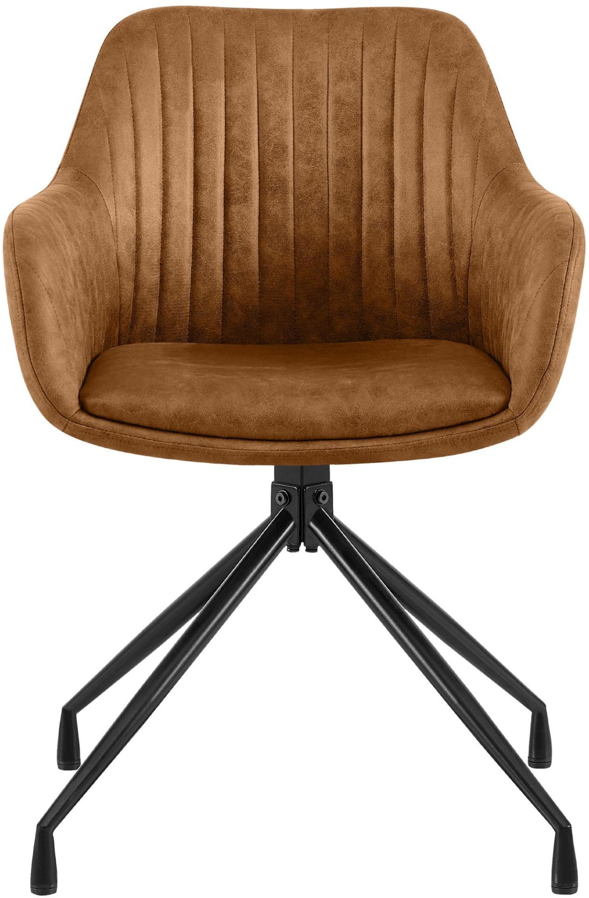 Set van 2 eetkamerstoelen Welby licht bruin,Vintage kunstleer hellbraun