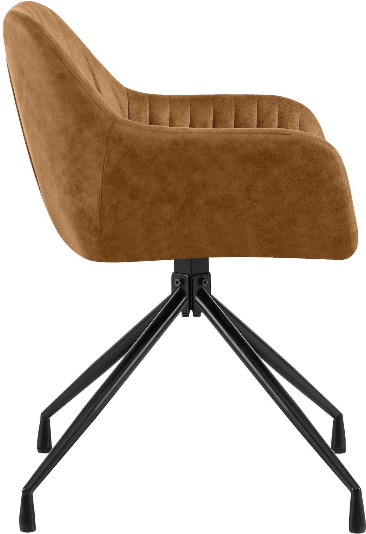 Set van 2 eetkamerstoelen Welby licht bruin,Vintage kunstleer hellbraun