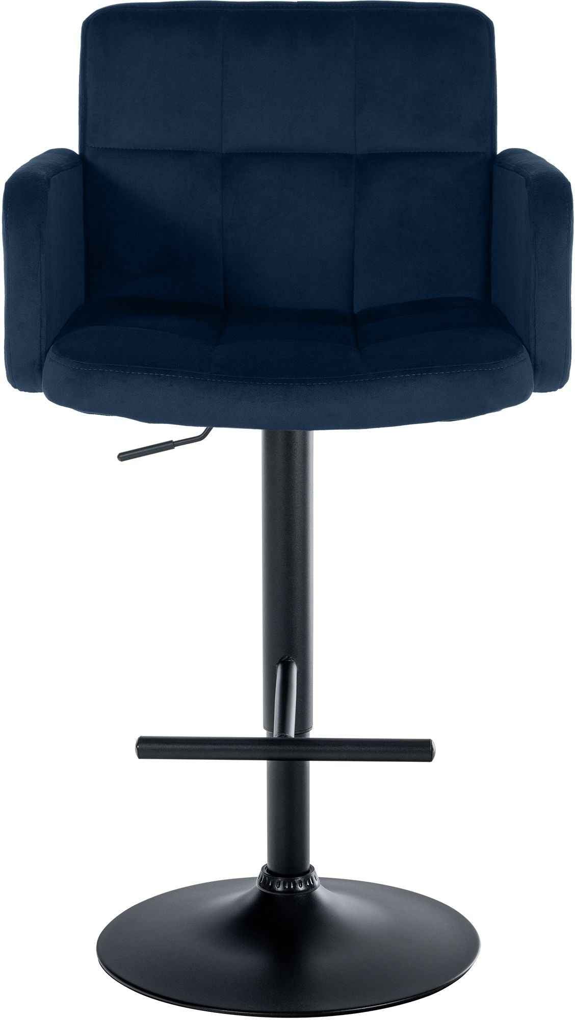 Barhocker Los Angeles Samt schwarz blau