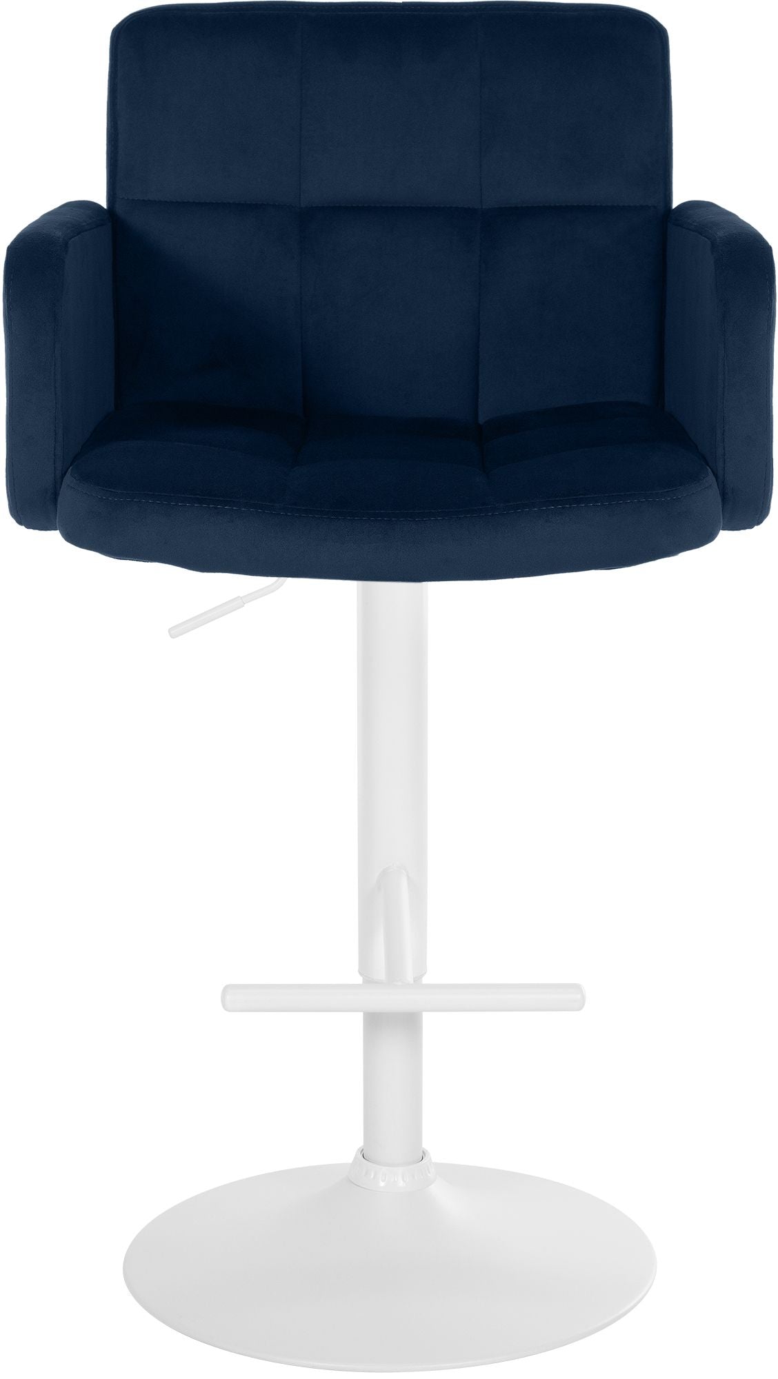 2er Set barkrukken Los Angeles fluweel blauw,wit blau