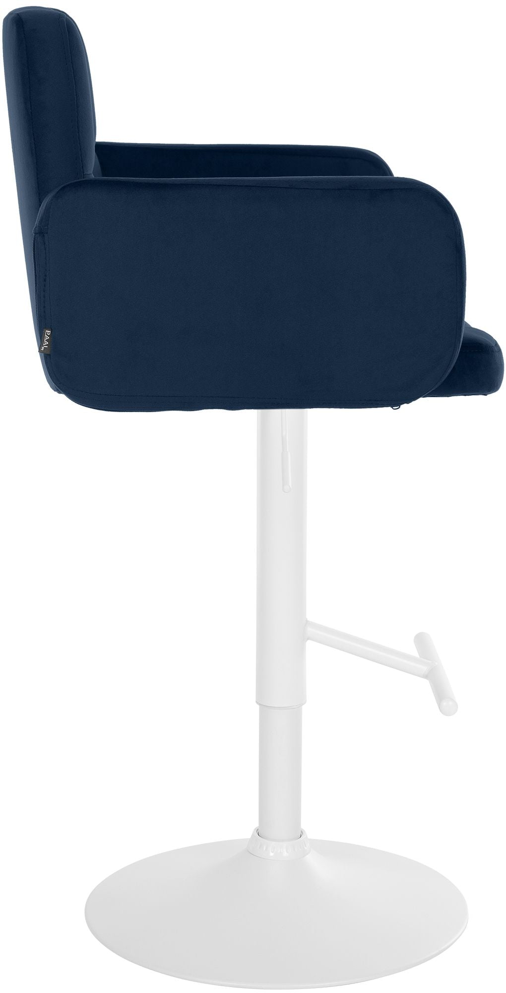 2er Set barkrukken Los Angeles fluweel blauw,wit blau