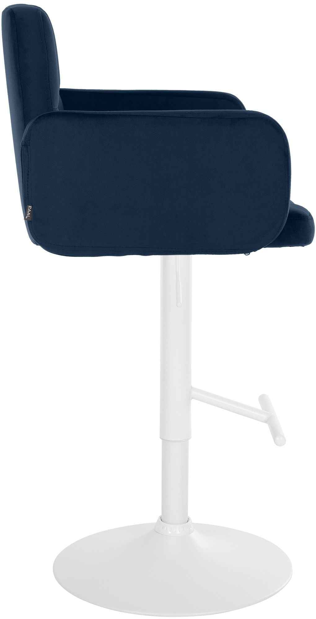 Barhocker Los Angeles Samt weiß blau