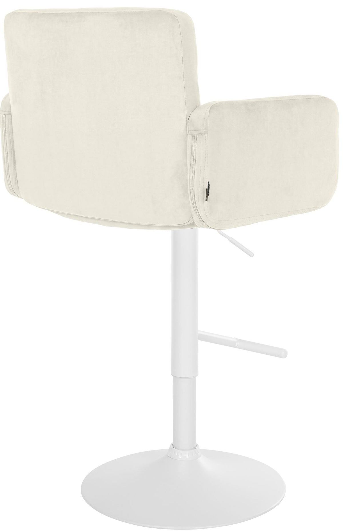 2er Set barkrukken Los Angeles fluweel creme,wit creme
