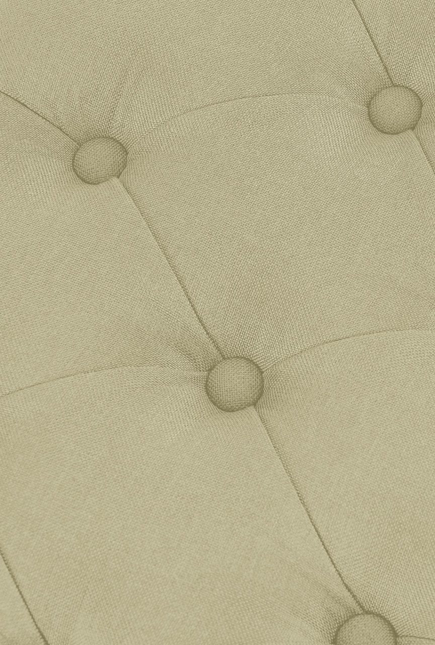 Zitbank Amun stof met zwart onderstel taupe,120 cm taupe