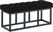 Zitbank Amun stof met zwart onderstel zwart,100 cm schwarz
