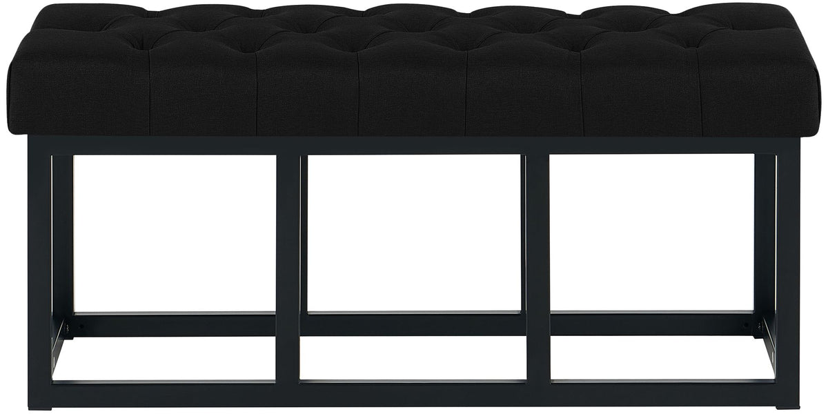 Zitbank Amun stof met zwart onderstel zwart,100 cm schwarz