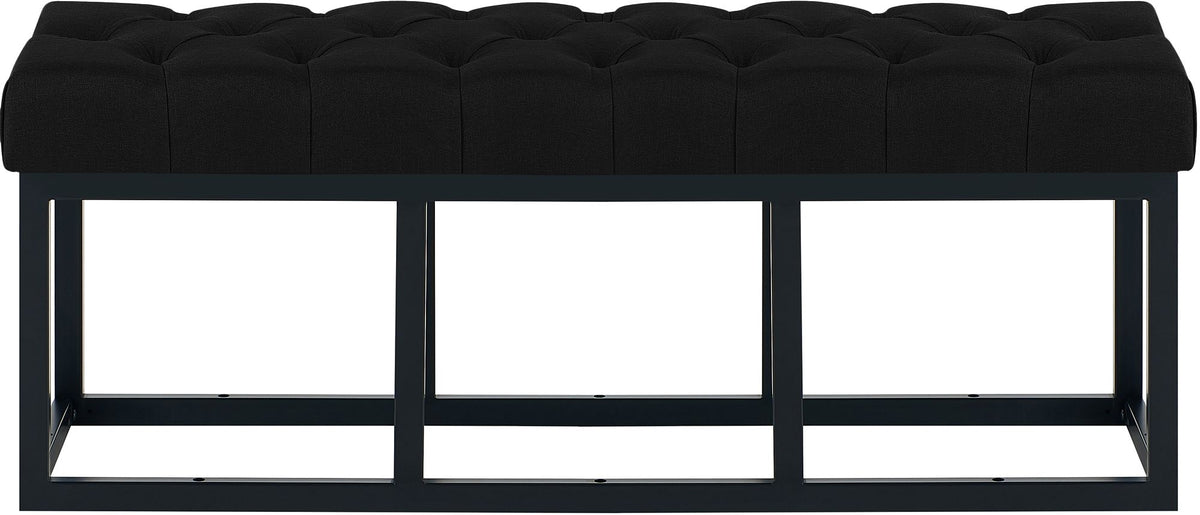 Zitbank Amun stof met zwart onderstel zwart,120 cm schwarz