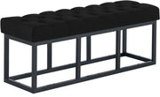Zitbank Amun stof met zwart onderstel zwart,120 cm schwarz