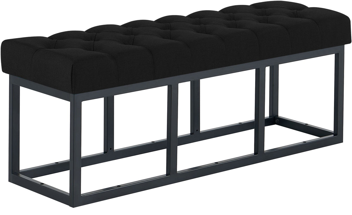 Zitbank Amun stof met zwart onderstel zwart,120 cm schwarz