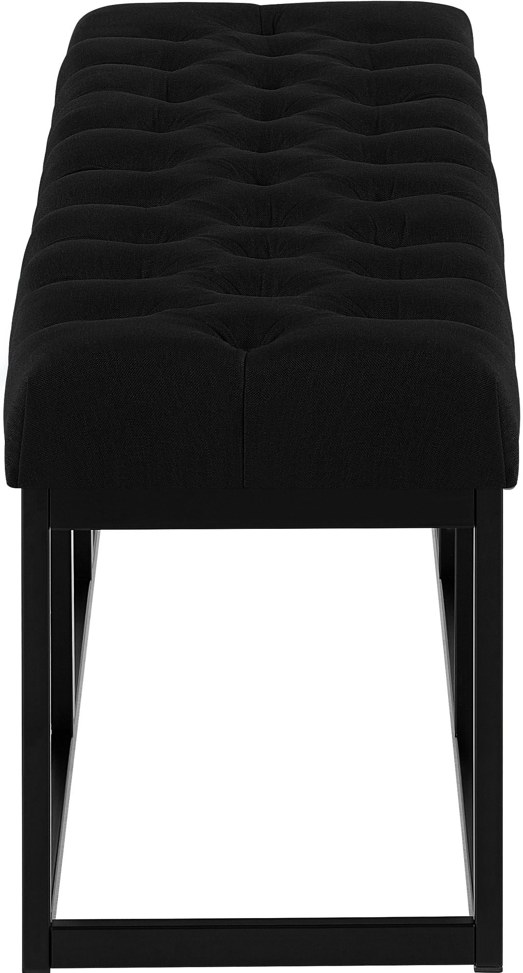 Zitbank Amun stof met zwart onderstel zwart,150 cm schwarz