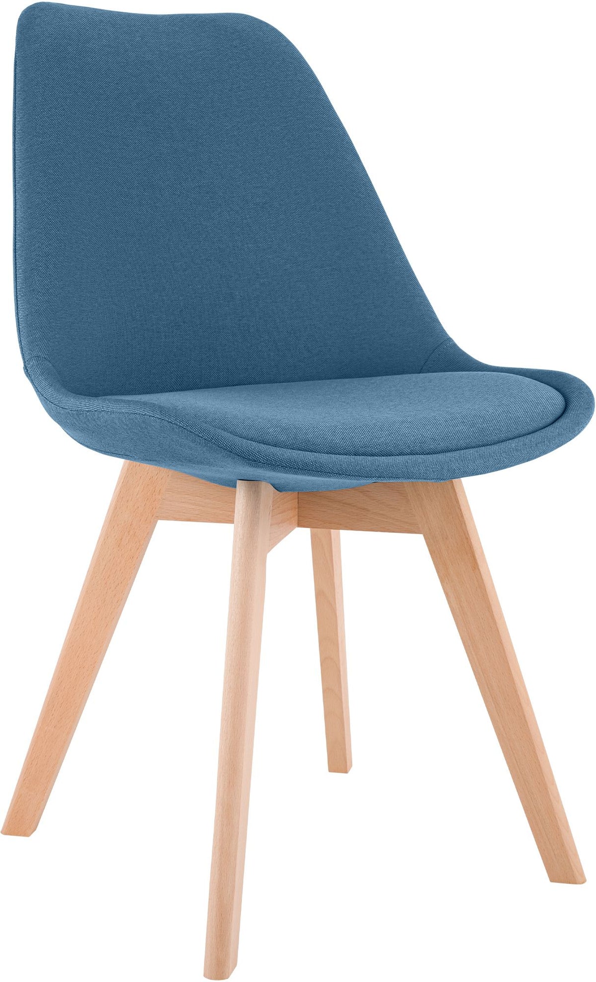 Eetkamerstoel Linares blauw,Stof blau