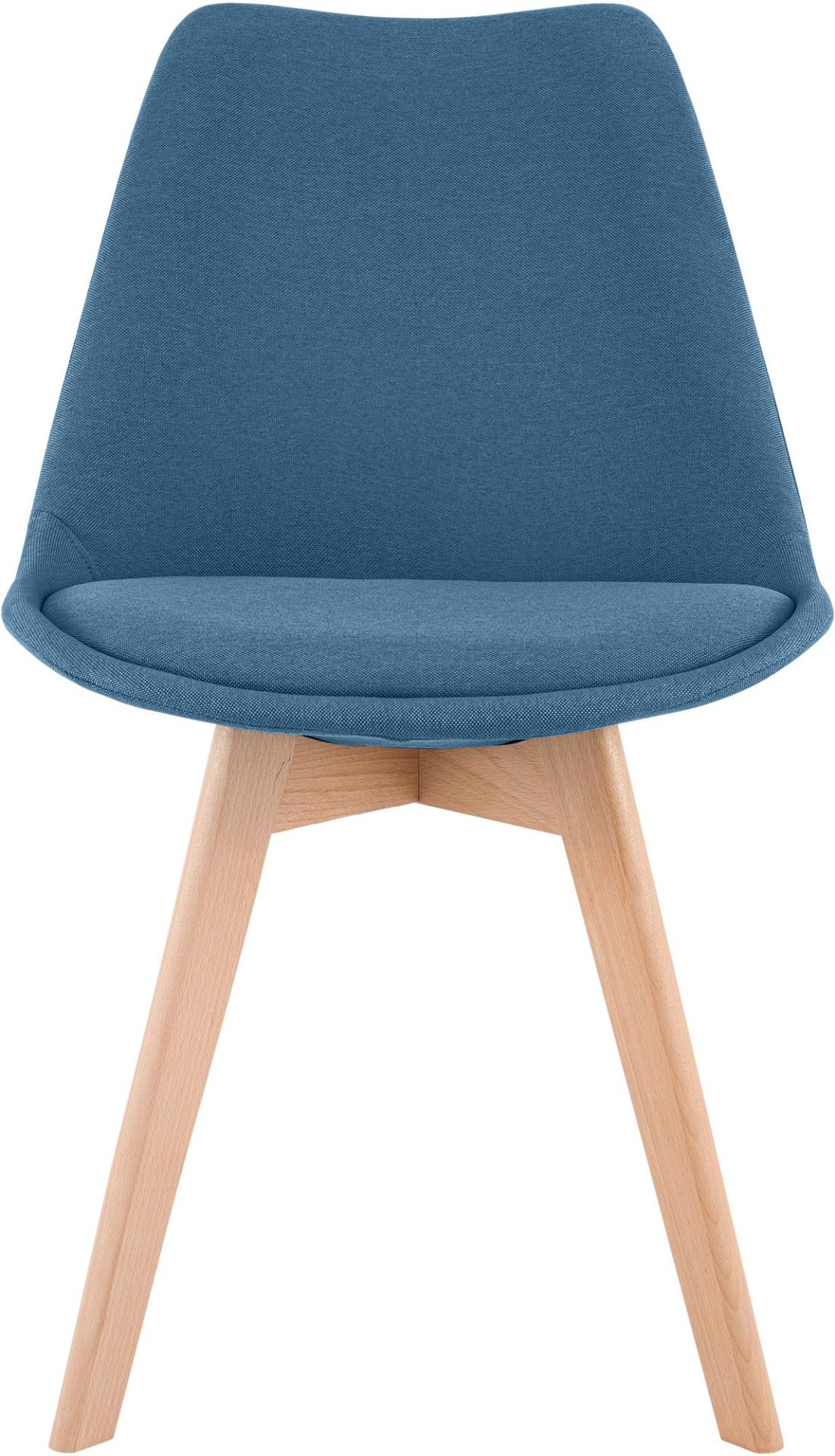 Eetkamerstoel Linares blauw,Stof blau
